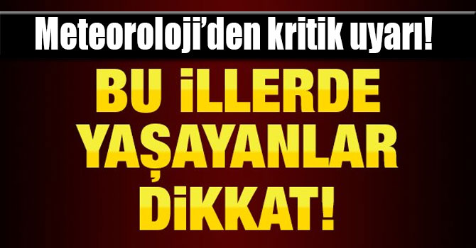 Meteorolojik Uyarı: Kuvvetli rüzgarlara dikkat!