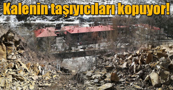 Kars Kalesinin eteklerinde kopmalar meydana geldi
