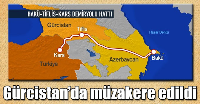 Bakü-Tiflis-Kars Demiryolu Projesi, Gürcistan’da müzakere edildi