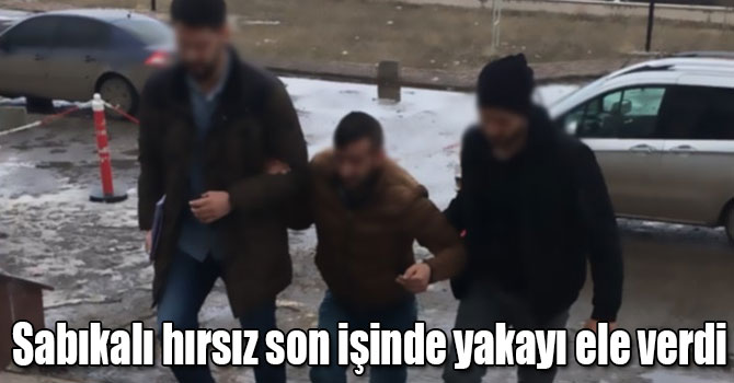 Kars'ta sabıkalı hırsız son işinde yakayı ele verdi