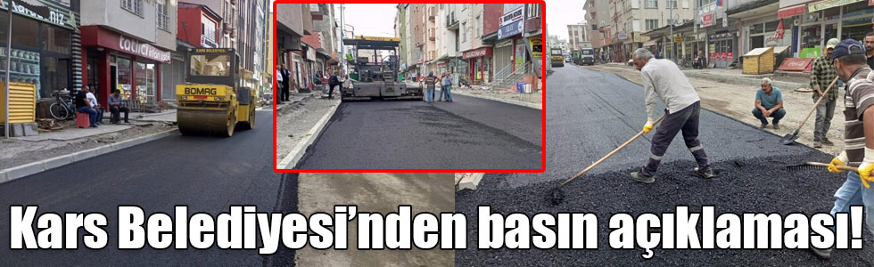 Kars Belediyesi’nden yol ve kaldırım yapım çalışması hakkında açıklama!