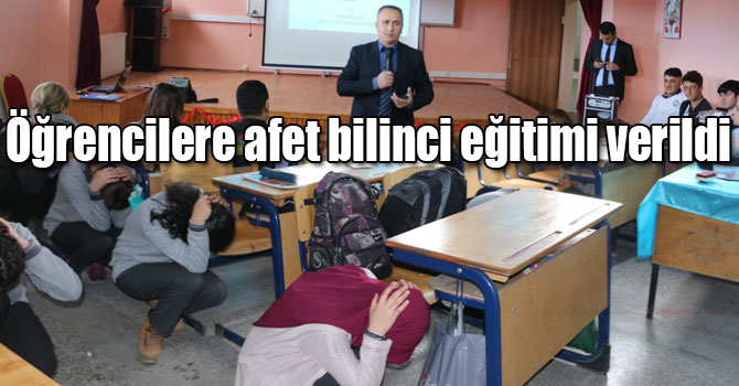 Kars’ta öğrencilere afet bilinci eğitimi verildi