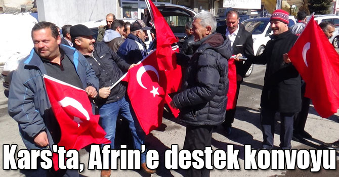 Kars'ta, Afrin’e destek konvoyu düzenlendi