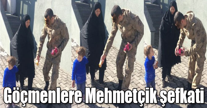 Kars'ta göçmenlere Mehmetçik şefkati