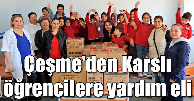 Çeşme'den Karslı öğrencilere yardım eli