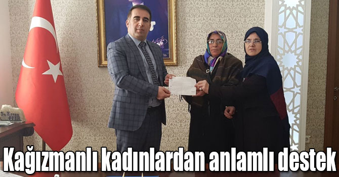 Kağızmanlı kadınlardan Zeytin Dalı operasyonuna anlamlı destek