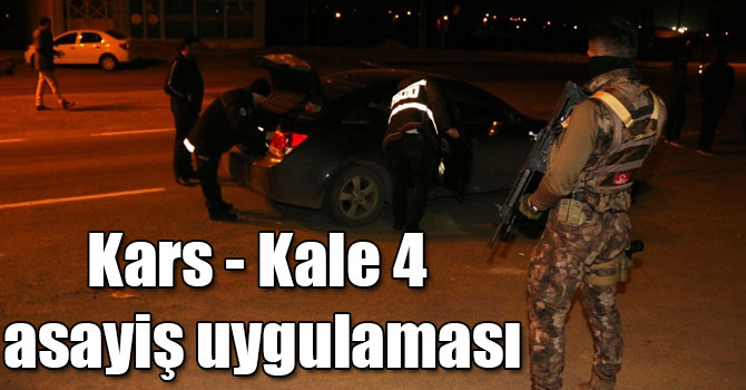 Kars - Kale 4 asayiş uygulaması yapıldı