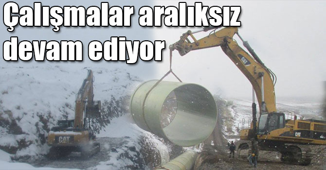 Kars Barajı Sulaması İletim Hattında çalışmalar devam ediyor