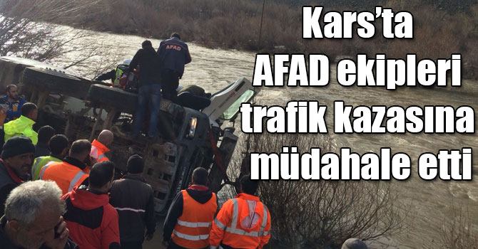 Kars’ta AFAD ekipleri trafik kazasına müdahale etti