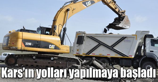 Karayolları Kars’ın giriş yollarını yapmaya başladı