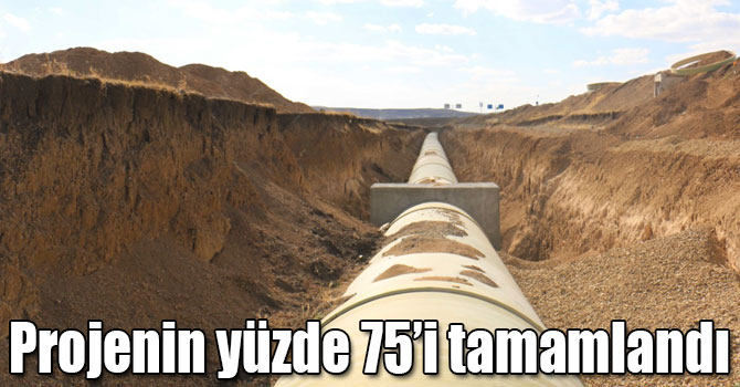 Kars Barajı Sulaması İletim Hattı projesinin yüzde 75'i tamamlandı