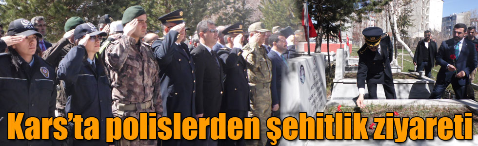 Kars’ta polislerden şehitlik ziyareti
