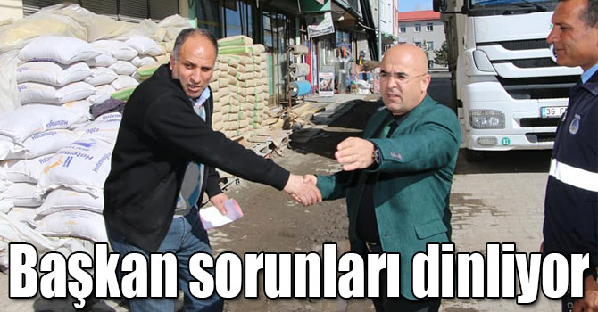 Selim Belediye Başkanı Altun, esnaf ve vatandaşların sorunlarını dinliyor
