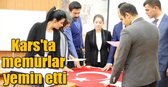 Kars'ta memurlar yemin etti