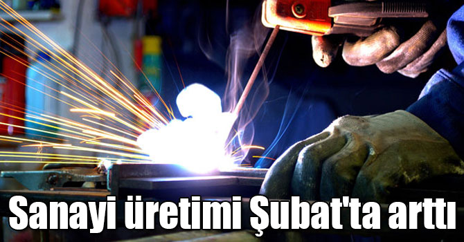 Sanayi üretimi Şubat'ta arttı