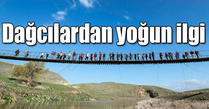 Kars’taki Asma Köprü’ye dağcılardan yoğun ilgi