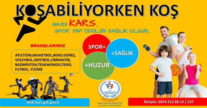 Haydi Kars spor yap ödülün sağlık olsun