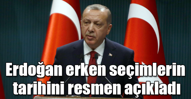Cumhurbaşkanı Erdoğan: “Seçimlerin 24 Haziran 2018 tarihinde Pazar günü yapılmasına karar verdik”
