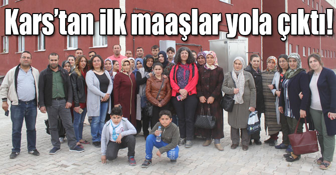 Kars’ta kadroya taşeron işçiler ilk maaşlarını Mehmetçik Vakfına gönderdiler