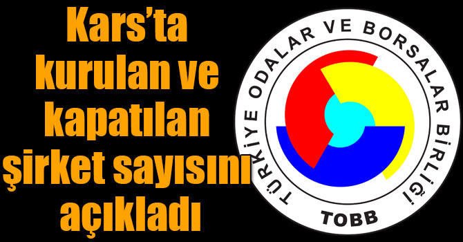 TOBB açıkladı: Kars'ta 15 şirket kuruldu