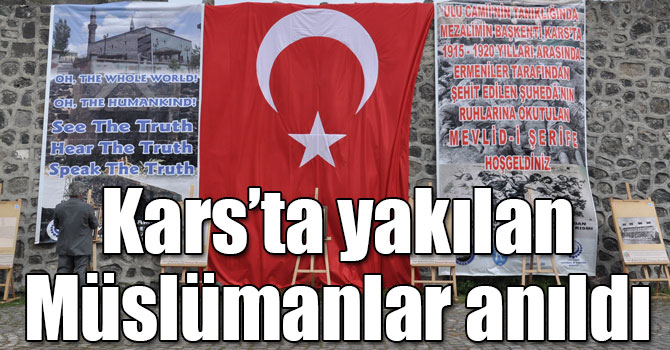 Kars Ulu Cami’de Ermenilerin yaktığı Müslümanlar 103. yıldönümünde anıldı