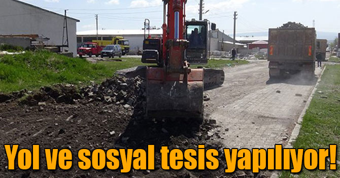Kars’ta, Sanayi Sitesi’ne yol ve sosyal tesisler yapılıyor