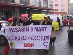 Kars'ta BDP’li Kadınlardan Protesto