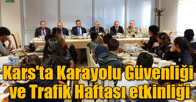 Kars'ta Karayolu Güvenliği ve Trafik Haftası etkinliği