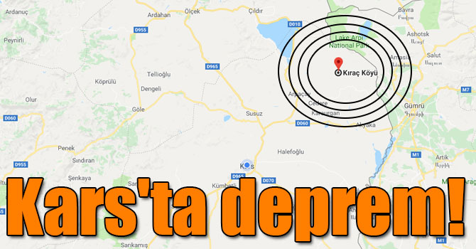 Kars'ta 3.2 büyüklüğünde deprem meydana geldi
