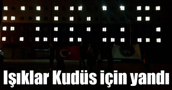 Kars KYK ışıklarını Kudüs için yaktı