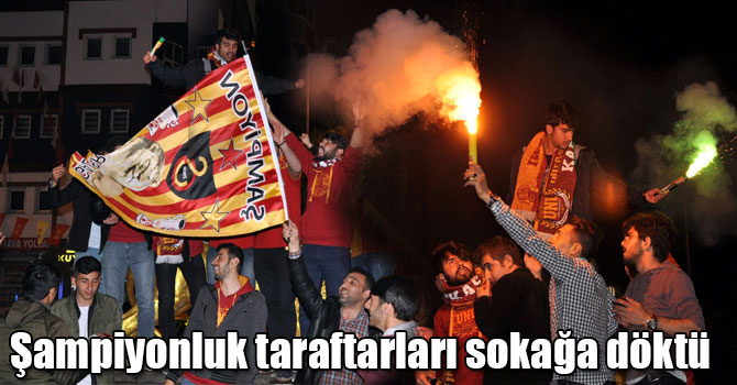 Galatasaray'ın şampiyonluğu Kars'ta taraftarları sokağa döktü