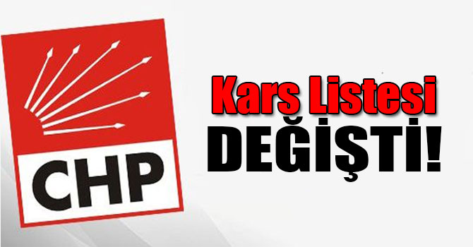 CHP Kars Aday Listesi Değişti