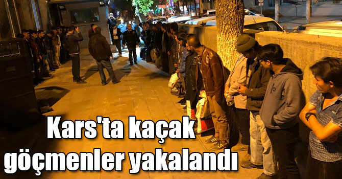 Kars'ta 98 kaçak göçmen yakalandı