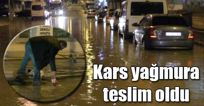 Kars yağmura teslim oldu