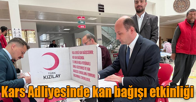 Kars Adliyesinde kan bağışı etkinliği