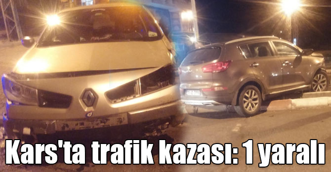 Kars'ta trafik kazası: 1 yaralı 