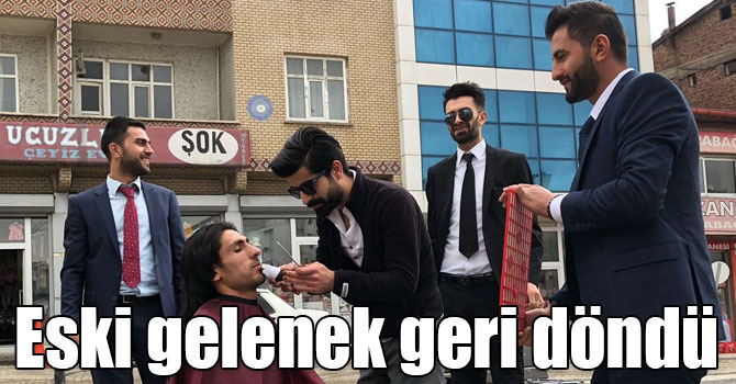 Eski geleneklerden meydan traşı geri döndü