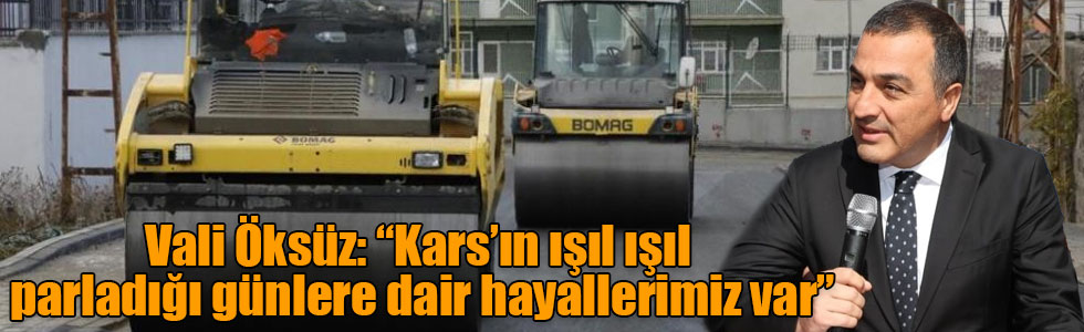 Vali Öksüz: “Kars’ın ışıl ışıl parladığı günlere dair hayallerimiz var”