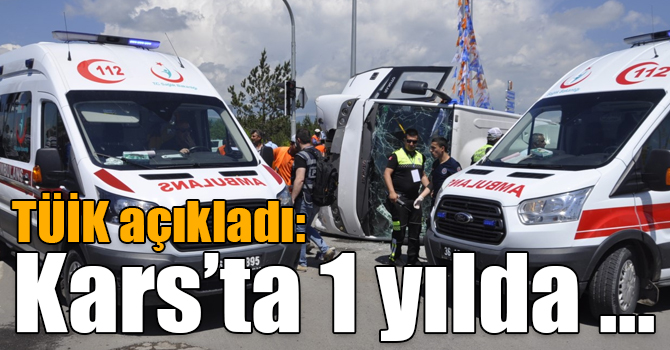 Kars’ta 2017 yılında 511 trafik kazası meydana geldi