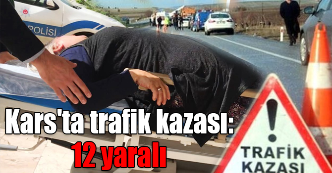 Kars'ta trafik kazası: 12 yaralı 