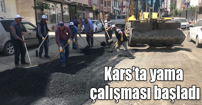 Kars Belediyesi yama çalışması başlattı