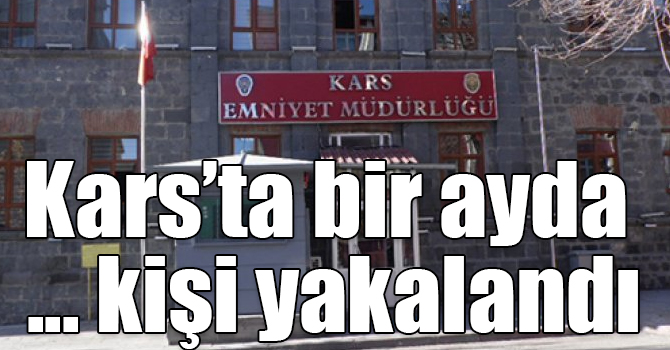 Kars’ta bir ayda 54 kişi yakalandı