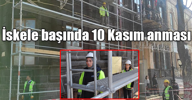 Kars’ta restoratörlerden iskele başında 10 Kasım anması