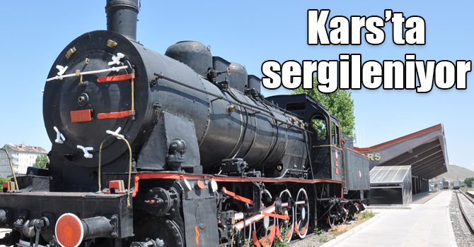 76 yıllık Kara Tren Kars Garı’nda sergileniyor