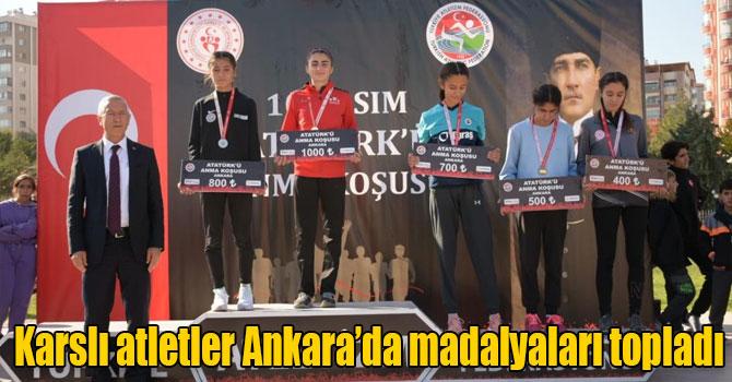 Karslı atletler Ankara’da madalyaları topladı