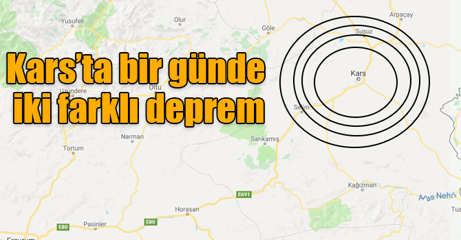 Kars’ta bir günde iki farklı deprem