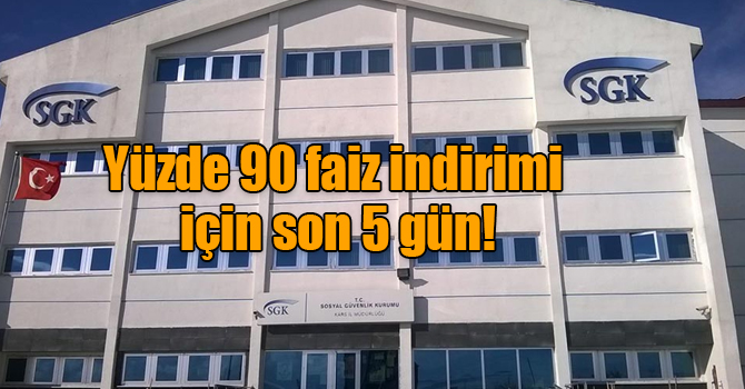 Yüzde 90 faiz indirimi için son 5 gün!