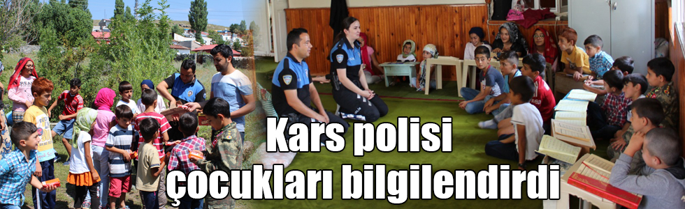 Kars polisi çocukları bilgilendirdi
