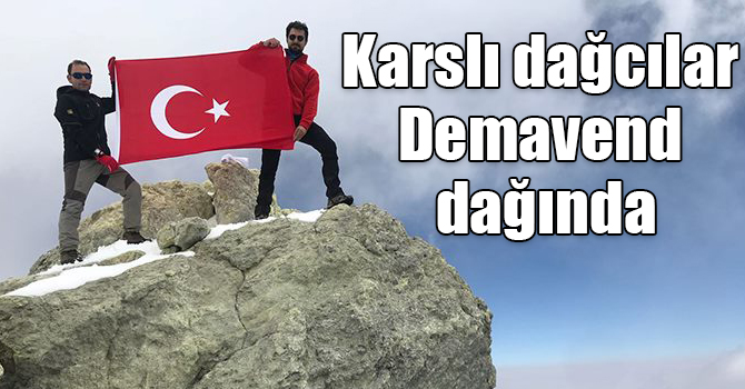 Karslı dağcılar Demavend dağına zirve yaptı