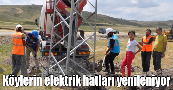 Kars’ta köylerin elektrik hatları yenileniyor